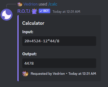 Calculator Command