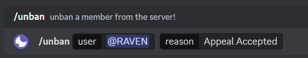 Unban Command